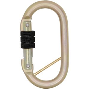 Stahl-Karabiner mit Schraubverschluss und Sicherheitsriegel
