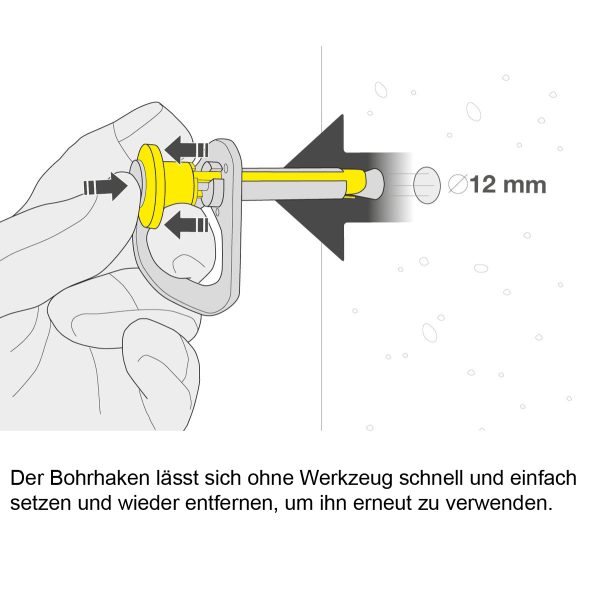 Petzl Entfernbarer Bohrhaken COEUR PULSE