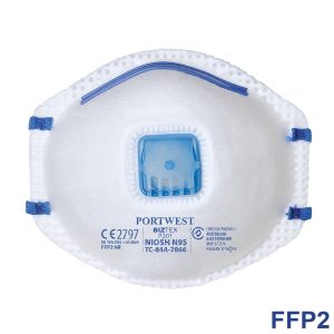 FFP2 Feinstaubmaske mit Ausatemventil.