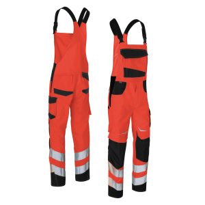 Kübler® REFLECTIQ Latzhose | Warnschutz Klasse 2 |  warnrot