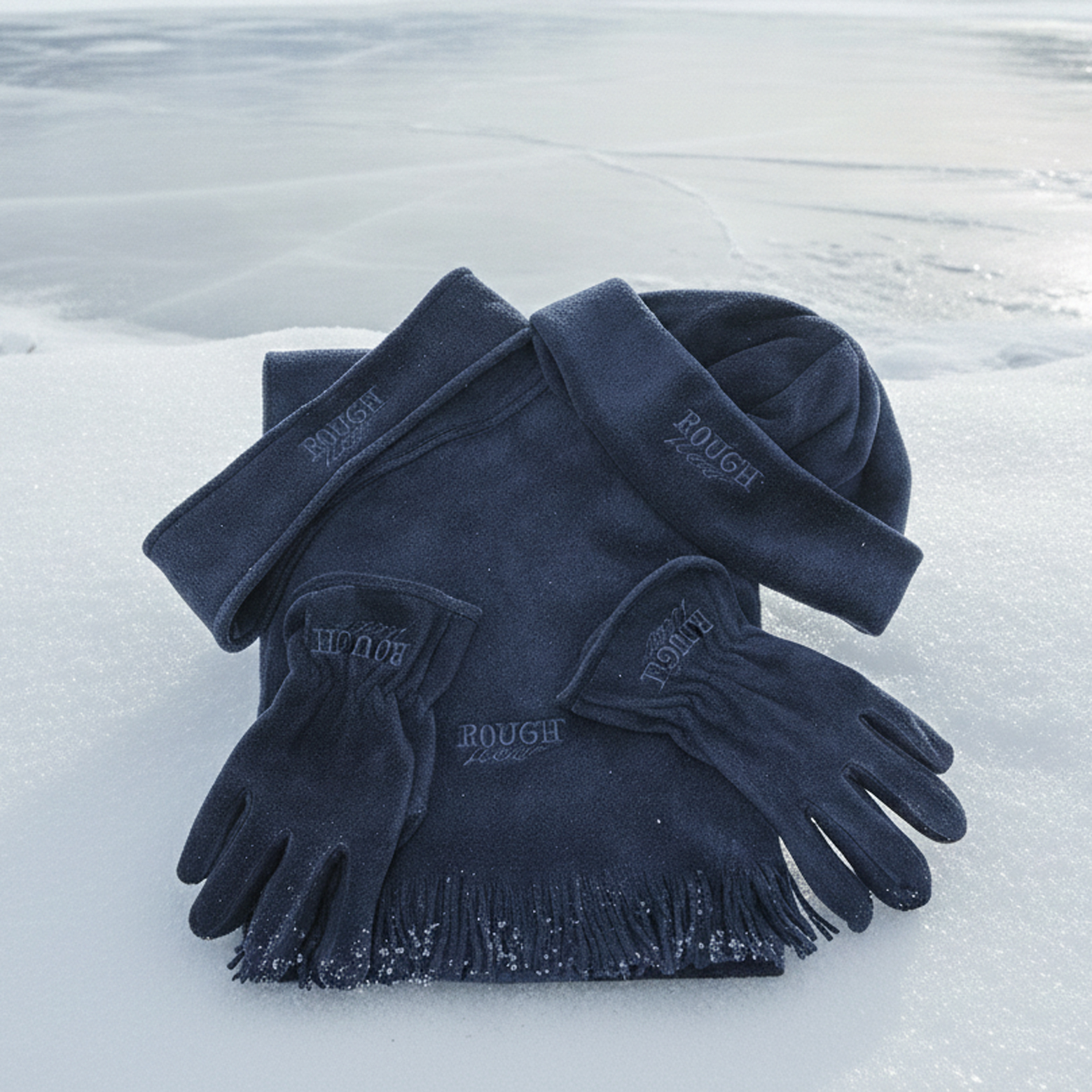 Fleece Winterset "Rough" – Mütze, Schal, Stirnband & Handschuhe – Bild 2