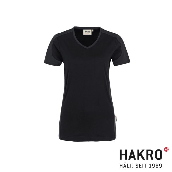 HAKRO Damen V-Shirt Contrast MIKRALINAR® No. 190 – Bild 4