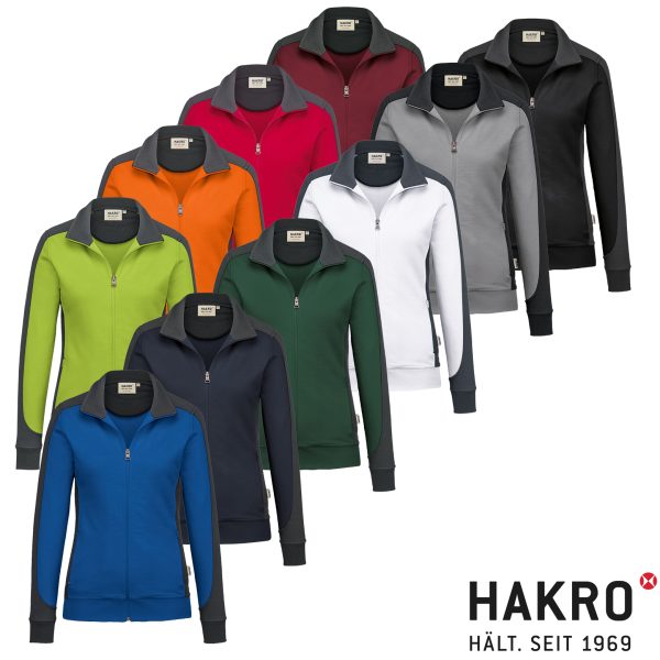 HAKRO Damen Sweatjacke Contrast MIKRALINAR® No. 277
