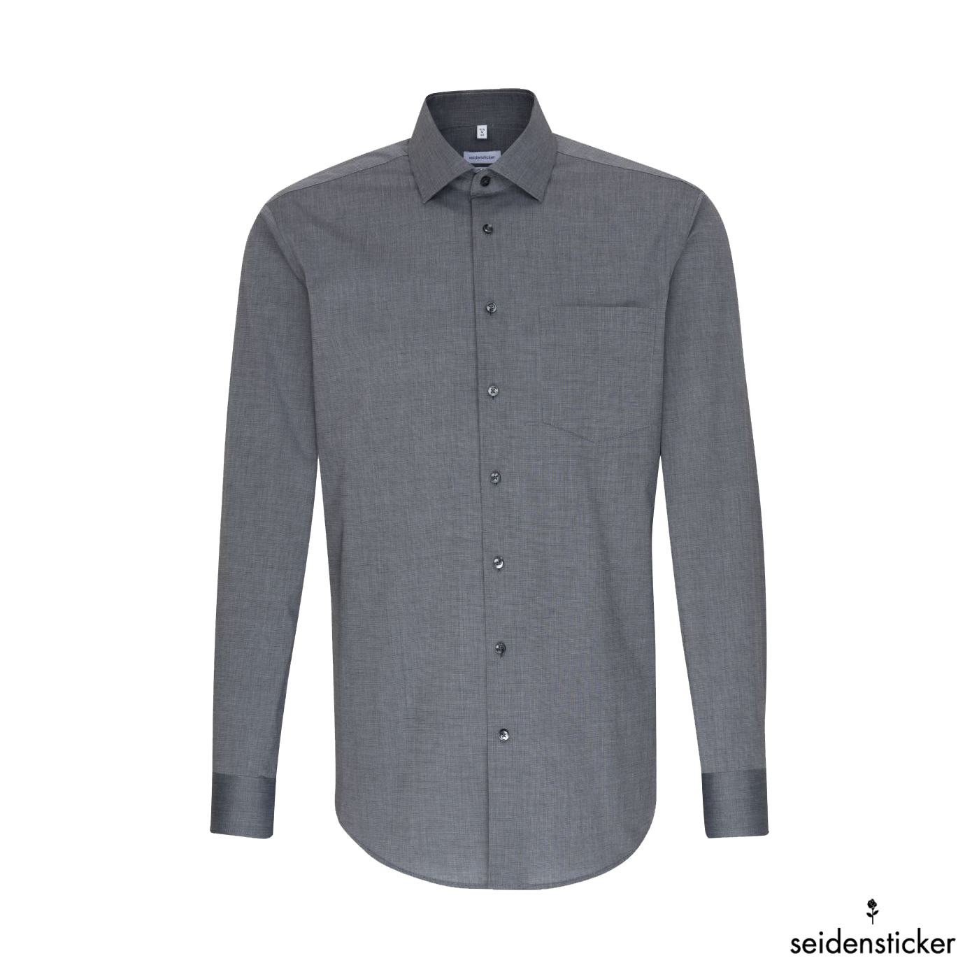 Seidensticker Regular Business Hemd Uni Langarm – Bild 2
