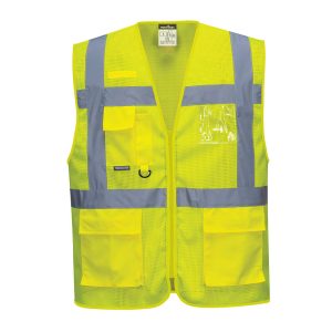 C376 Hi-Vis Mesh Weste Gelb | Atmungsaktiv & EN 20471