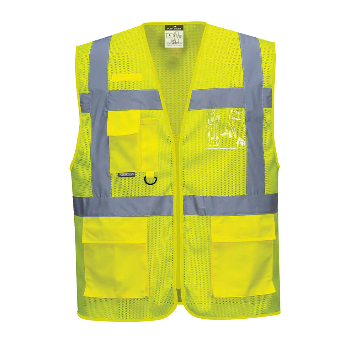 C376 Hi-Vis Mesh Weste Gelb | Atmungsaktiv & EN 20471