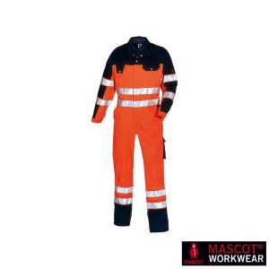 Mascot Overall VERONA orange/marine - Hochsichtbarer Arbeits-Overall *RP*