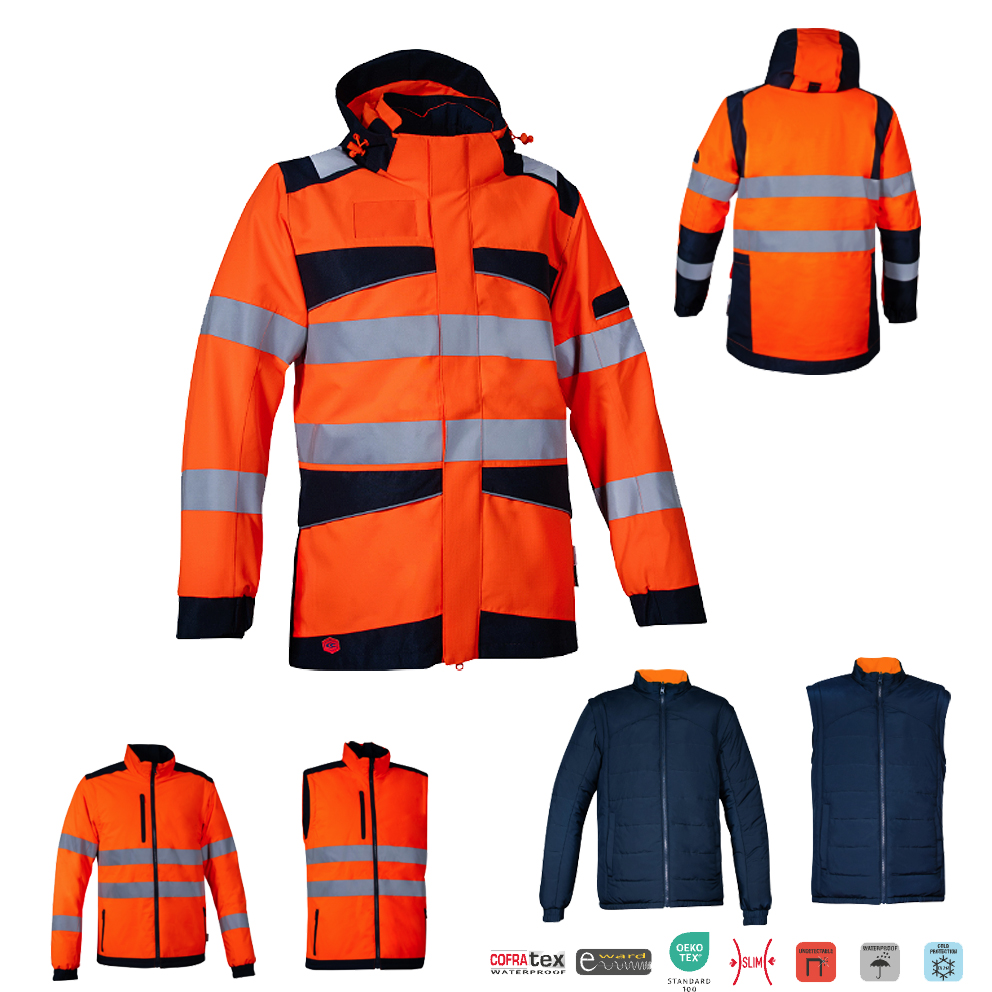 Cofra KIRKHOLM Warnschutz-Parka | 3-in-1 Parka mit Innenjacke | High Vis Wetterschutz – Bild 3