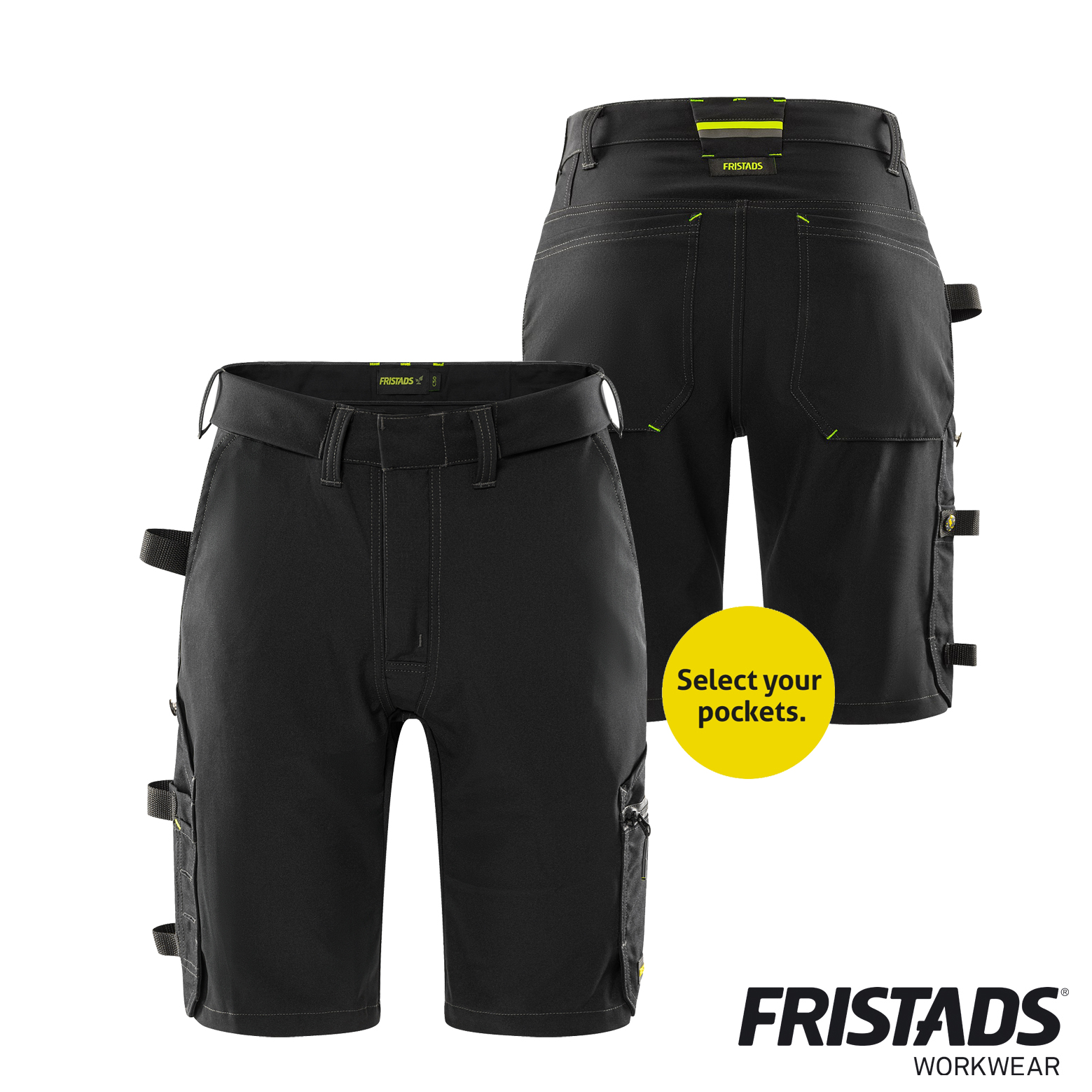 Fristads® Flex Handwerker-Shorts 2803 GHST | 4-Wege-Stretch & Flex-Lösung
