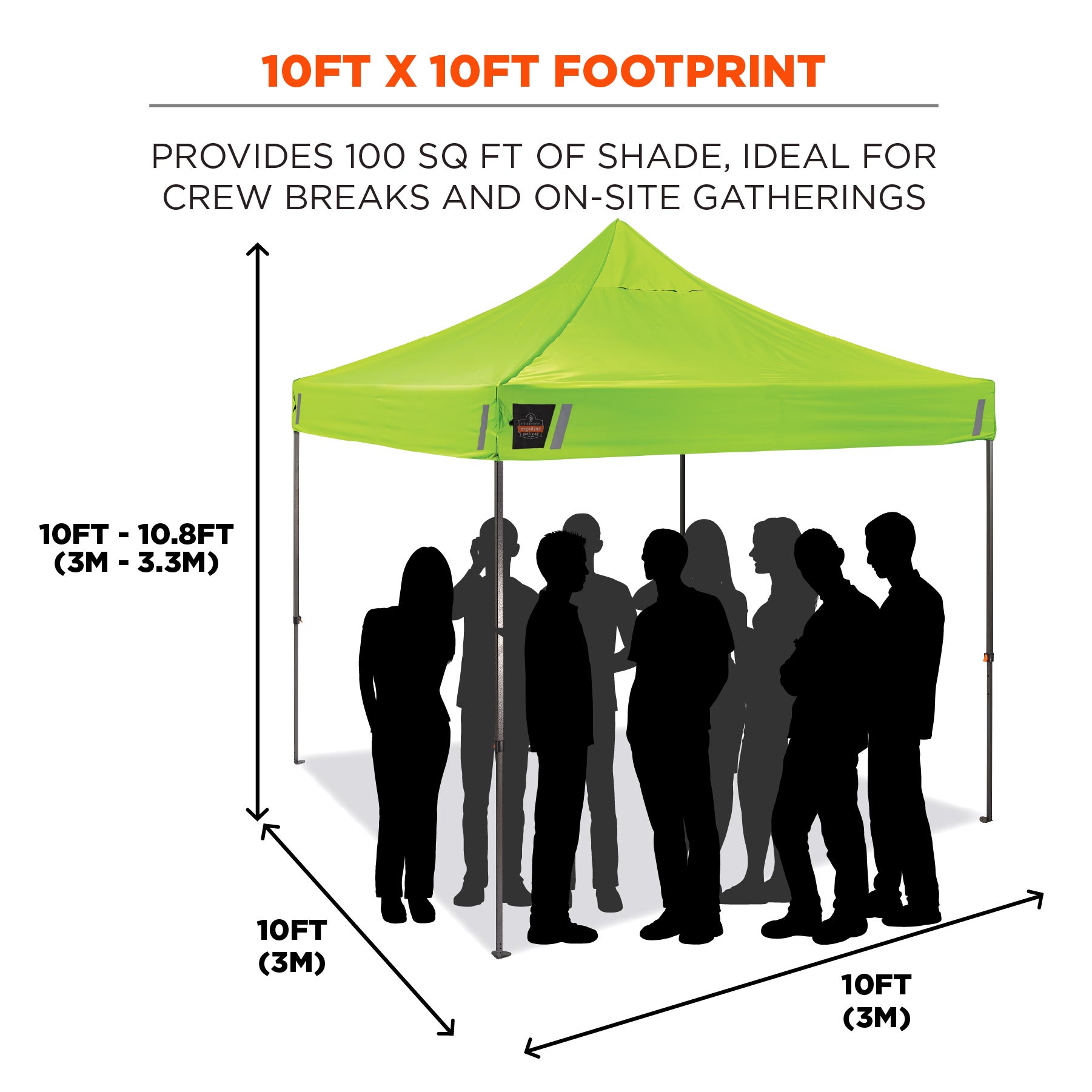 SHAX 6002 Pop-Up-Zelt 3x3 m lime | Profi Faltpavillon wasserdicht UV50+ – Bild 9