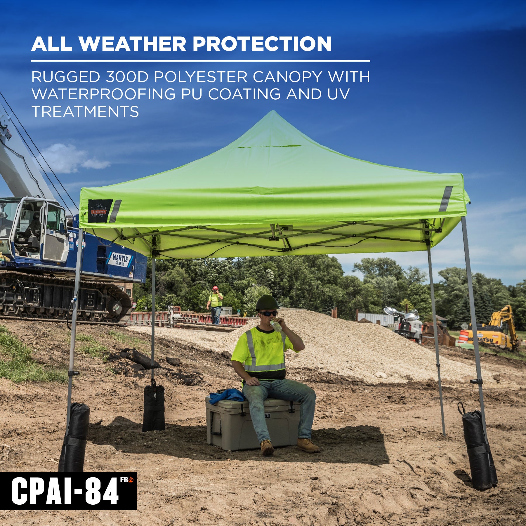 SHAX 6002 Pop-Up-Zelt 3x3 m lime | Profi Faltpavillon wasserdicht UV50+ – Bild 5