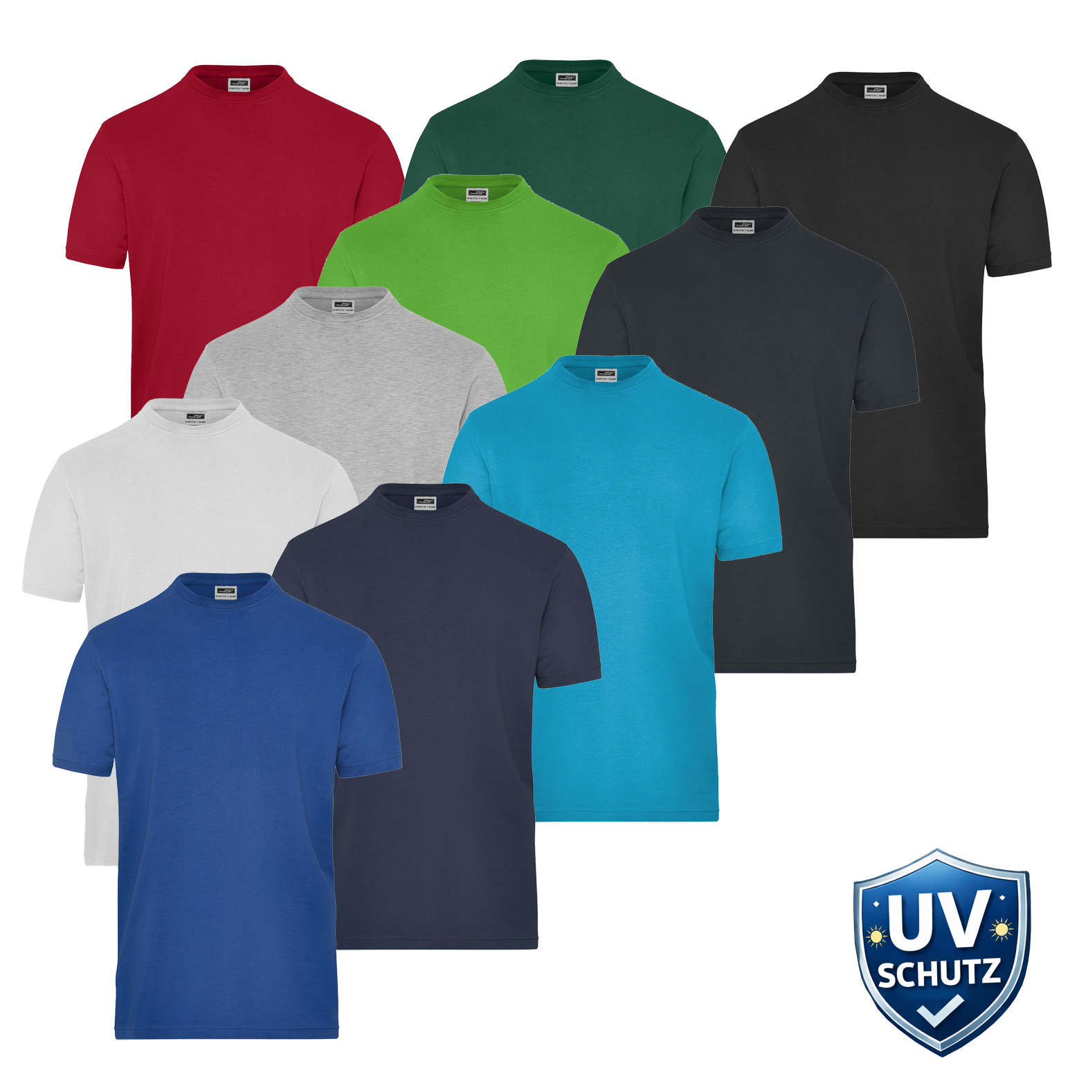 Bio Workwear Stretch T-Shirt Herren | UV50+ & bequem