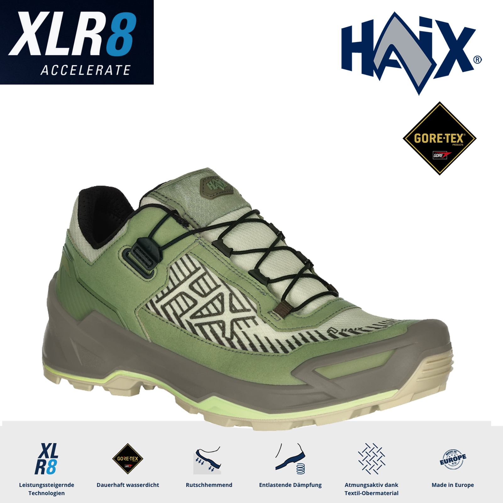 HAIX Black Eagle EVO Adventure GTX Low olive-green | + Haix Miniball – Bild 2