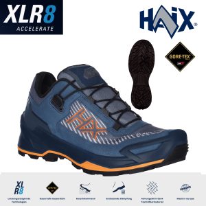 HAIX Black Eagle EVO Adventure GTX Low Blau/Orange | Leichter Outdoorschuh mit GORE-TEX®