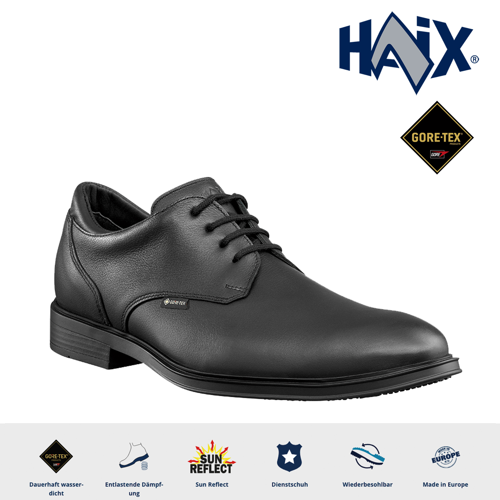 HAIX Office 2.0 GTX | Wasserdichter Berufsschuh O6 nach EN ISO 20347