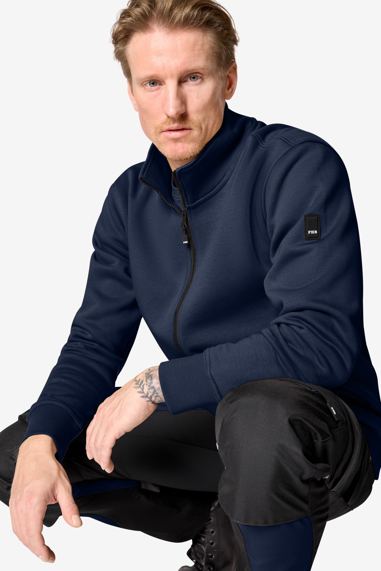 FHB EUGEN Sweatjacke | YKK-Reißverschluss & Stehkragen – Bild 12