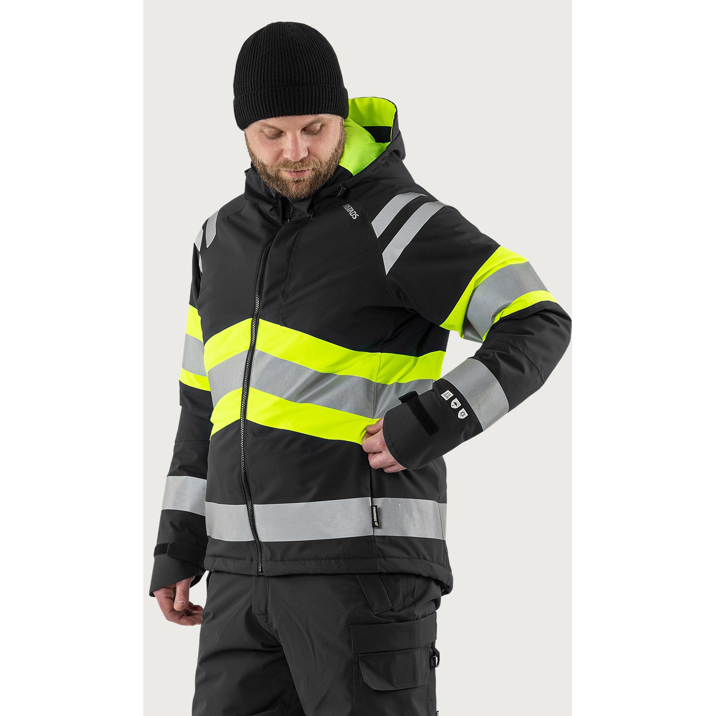 Fristads High Vis Green Stretch-Winterjacke Kl. 1, 4685 GLPS – Bild 3