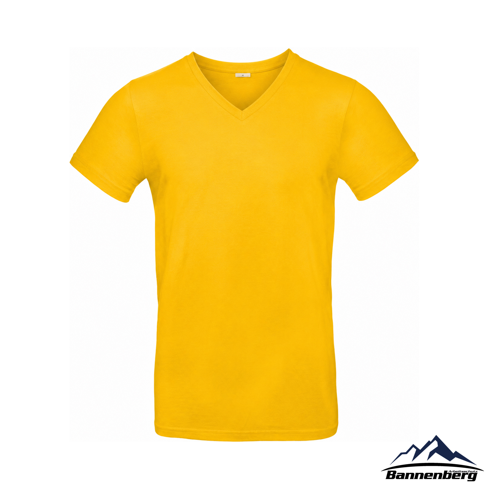 Schweres V-Neck T-Shirt gelb | 100 % Baumwolle *RP*